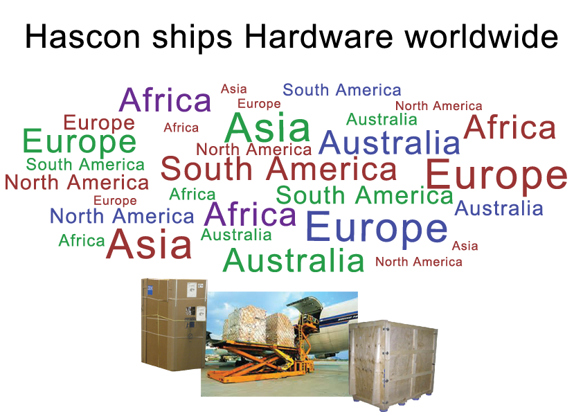 Hascon ships Hardware worldwide